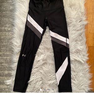 Black, white and mesh Under Armour leggings